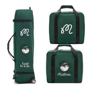 Malbon Golf Caddy Bag Cover Airplane Storage Travel Bag Set Green